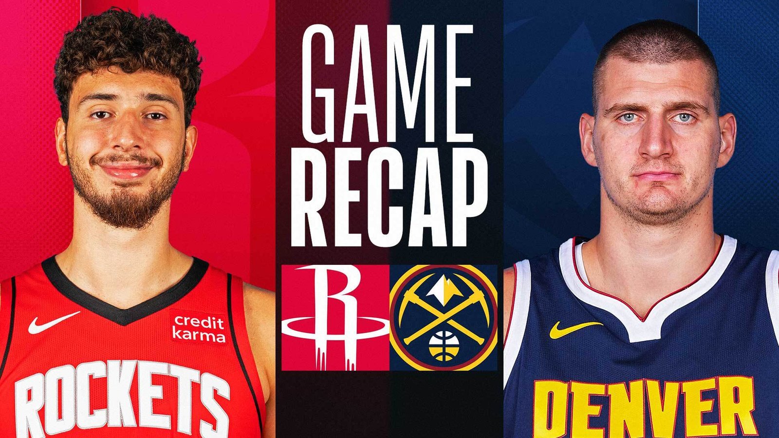 houston rockets vs denver nuggets match player stats