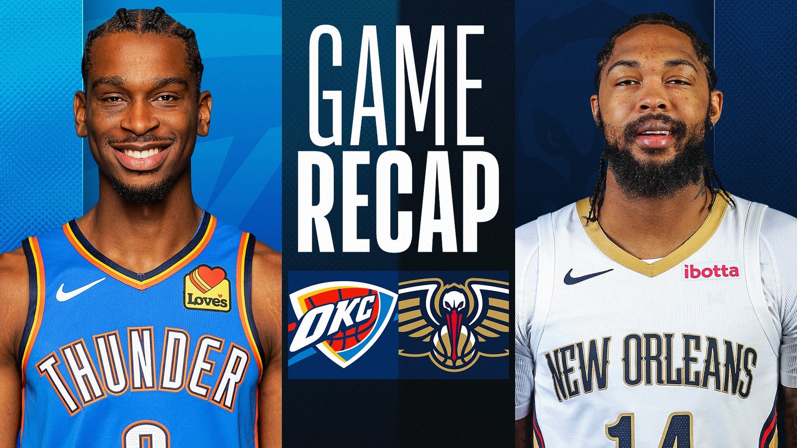 new orleans pelicans vs okc thunder match player stats