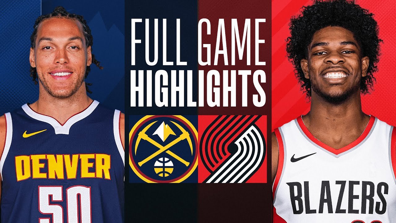 portland trail blazers vs denver nuggets match player stats