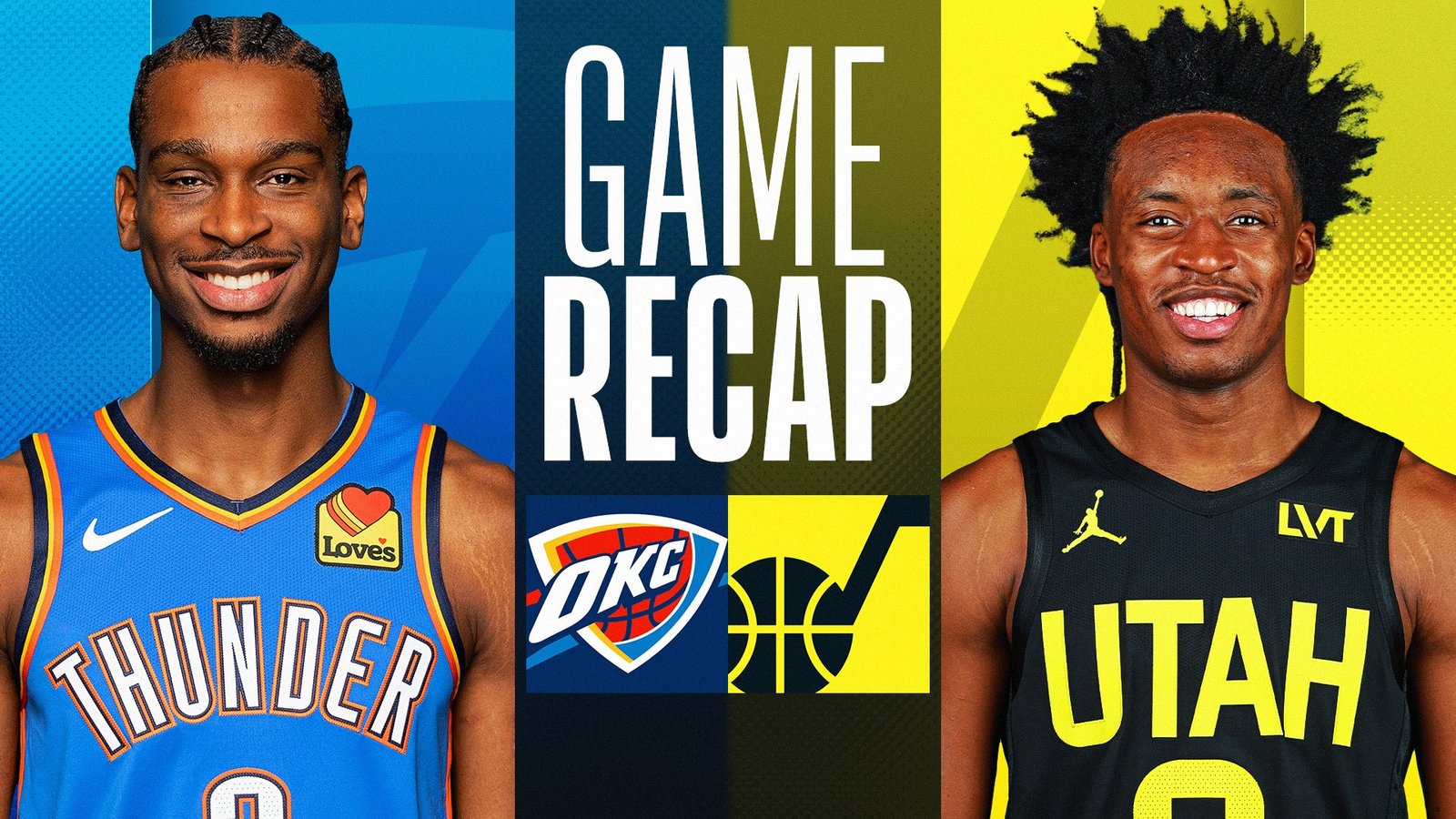 utah jazz vs okc thunder match player stats